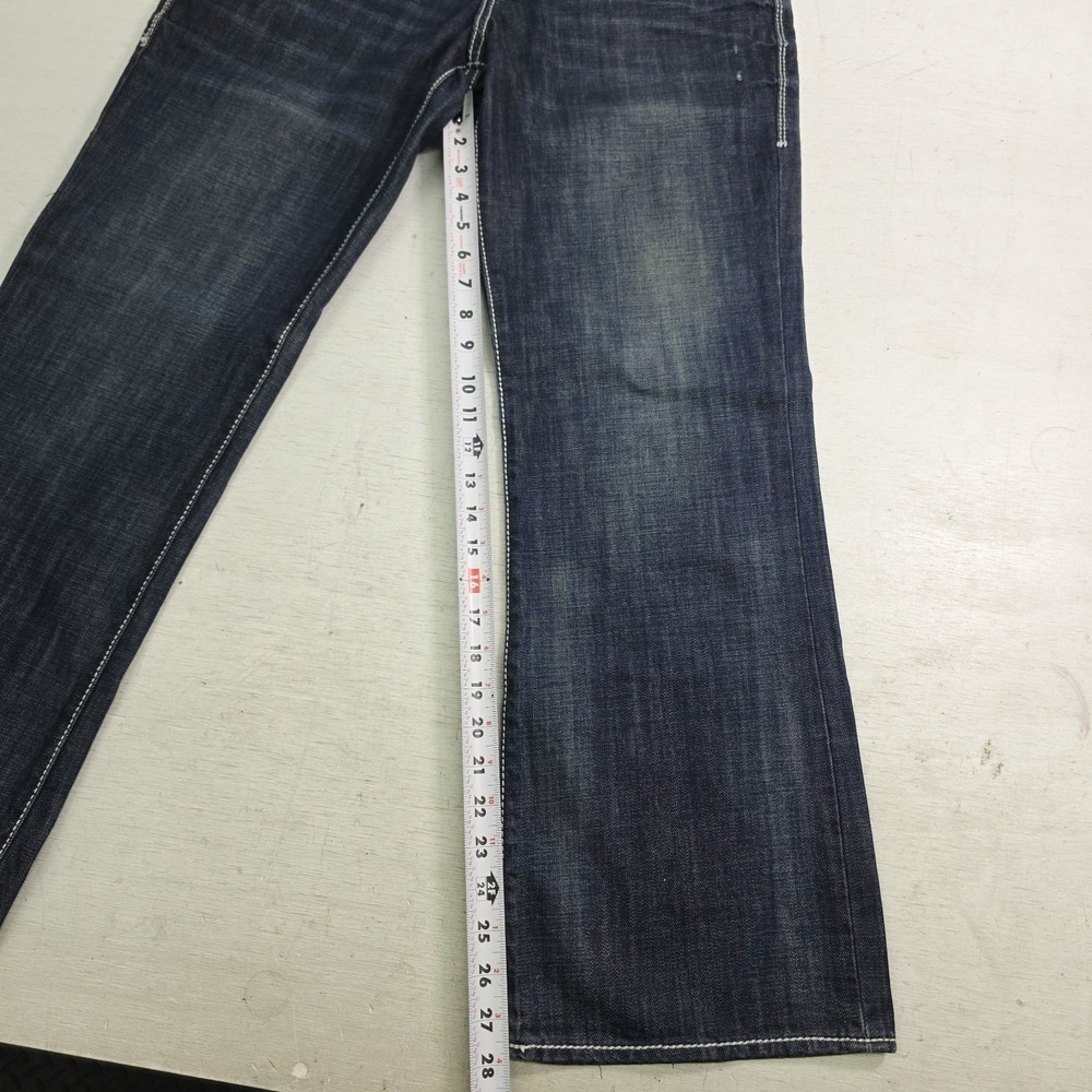 Rock & Republic Men's Jeans 34x30 Dark Wash Thick Stitch Boot Cut Flap Y2K NWOT - Picture 9 of 11